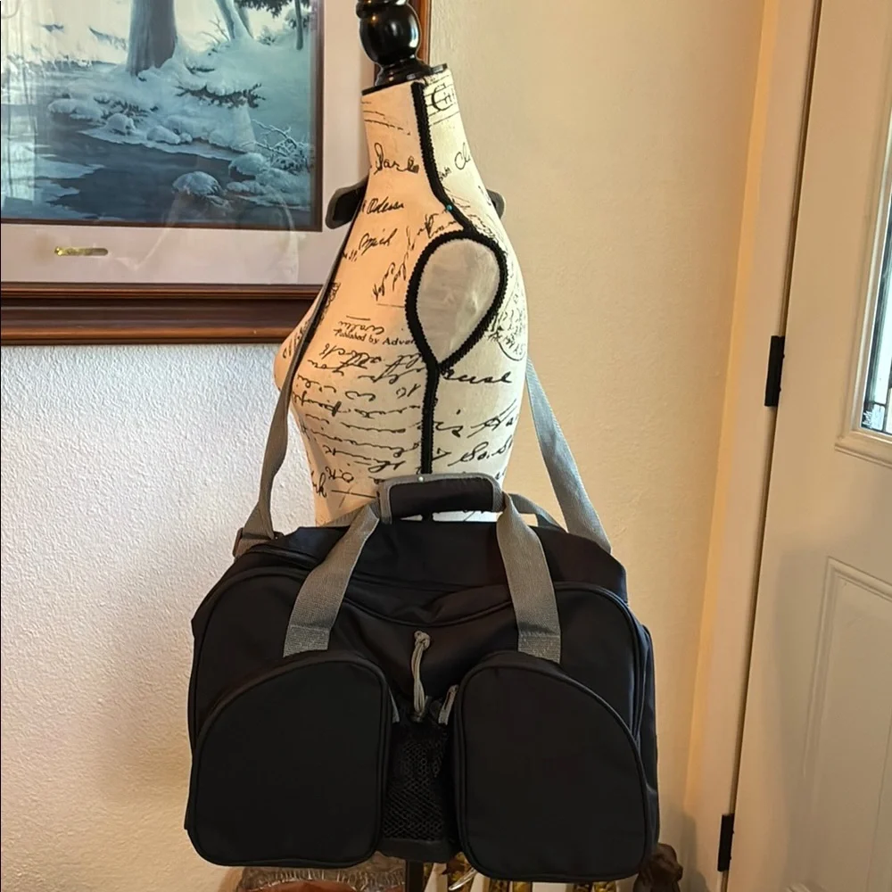 NWOT- Stylish Black Duffel Bag